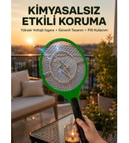 Hafif ve Ergonomik Elektronik Böcek Öldürücü – Güvenlik Koruması ile Pil Kontrollü
