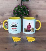 Diyaliz Teknikeri Kupa Bardak Sarı Fotoğraflı Diyaliz Teknikerine Hediye