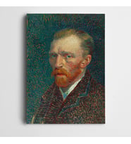 Vincent Van Gogh Self Portrait Red Kanvas Tablo