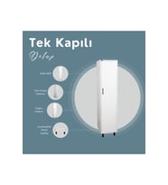 YK Mobilya Tek Kapılı Beyaz Dolap