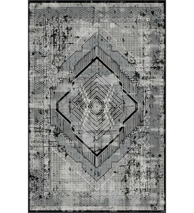 Eliana Home Baskılı, Yıkanabilir Kaymaz Taban Salon Halısı LNA0562 100x150 cm (Siyah)