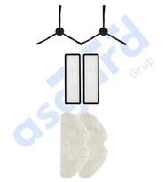 Dreame F9 PRO Uyumlu 2 Yan Fırça 2 Filtre 2 Mop PKT-iasgf0000285