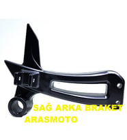TVS RTR APACHE 150-180 Sağ Yolcu Ayaklığı Braketi (Sağ Arka Braket) Yeni 2013-2016-Arasmoto (Siyah)