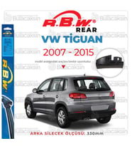 RBW Arka Silecek Volkswagen Tiguan 2007-2015 ile uyumlu (Siyah)