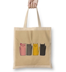 Cat Lover Gifts For Women MEN Bez Çanta Uzun Saplı