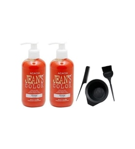 Jeans Color Saç Boyası Turuncu 250ml 2ad Ve Fluweel Boya Kabı Seti