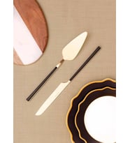 The Mia Bianco Pasta Servis Takımı Gold 2 Parça CKB 0252 (Altın)