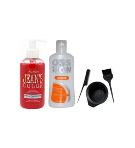 Jeans Color Saç Boyası Somon 250 ml Ve Boya Temizleyici Ve Fluweel Boya Seti 869900100946566