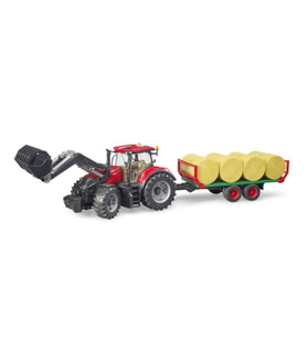 Bruder Case IH Optum300cvx Kepçeli Traktör & Balya Römorku