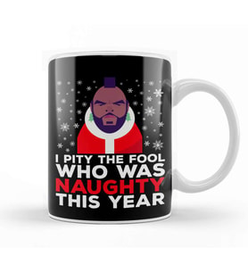 Mr T I Pity The Fool That Was Naughty Christmas Knit Pattern Kupa Bardak Porselen
