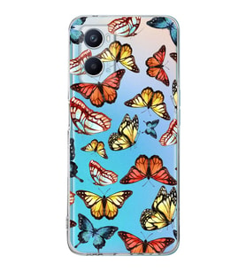 PrintiFy Oppo A96 4G ile Uyumlu Water Color 2  Kamera Korumalı Şeffaf  Kılıf