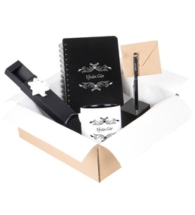 Kişiye Özel Defter Kupa Kalem ve Not Tutucu Seti