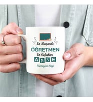 Öğretmen Anneye Hediye Kupa (Beyaz)
