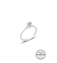 Söğütlü Silver Gümüş Swarovski tek taş yüzük