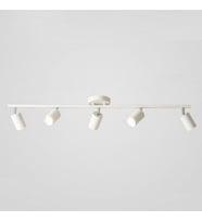 Rsylight Metal Modern 5 Li Beyaz Led Spot Hareketli Avize Beyaz Ampullü