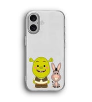 iPhone 16 Uyumlu Shrek Desenli Şeffaf Telefon Kılıfı