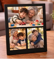 3 Kişilik Masa Fotograf Cercevesi Temalı Kişiye Özel 13 x 18 cm MDF Çerçeve - Kişiye Özel Hediye 2. Model