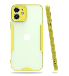 Durukar® iPhone 12 Kılıf Platin Silikon - Sarı