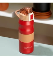 Cooker 1393-3 Paslanmaz Çelik Sızdırmaz Çift Katmanlı Yalıtımlı Çay Kahve Termosu Kırmızı 350 ml