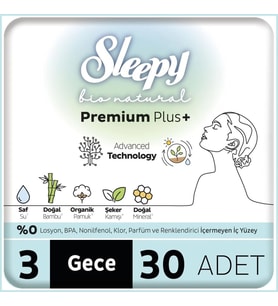 Bio Natural Premium Plus Mega Gece Ped 30 Adet