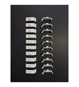 Zebra & Stor Perde 4.5 cm Plastik Portray 20 Adet Beyaz (Beyaz)