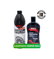 Premium %60 Cilalı Fırçasız Oto Şampuanı 750 ml + +Jel Lastik Parlatıcı 500 Ml + Sünger Hediye