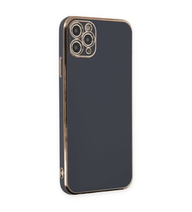 Apple iPhone 11 Pro Max Kılıf Volet Silikon - Siyah