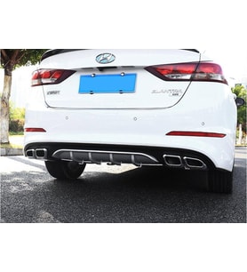 Hyundai Elantra Difüzör 2016-2017-2018 Arka Tampon Plastik Düz