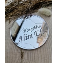 Yeni Doğan Magnet - Futbol Topu Magnet - Pleksi Magnet Nikah Şekeri - Nişan Şekeri - Söz Şekeri - Düğün Magnet - Nişan Magnet - Söz Magnet - Yenidoğan Magnet - Doğum Magnet - Yaş Magnet 7cm