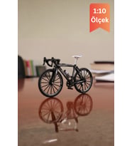 Siyah Yüksek Kaliteli Metal 1:10 Ölçek Koleksiyonluk Die Cast Model Bisiklet
