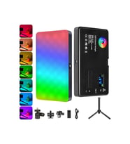 HyMark RGB-CL120 LED Video Fotoğraf Dolgu Işığı 9000K LCD Ekran 20 Efekt DSLR Vlog Canlı Yayın