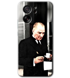 Xiaomi Mi 13T Kılıf HD Desen Baskılı Arka Kapak - Atatürk Türk Kahvesi