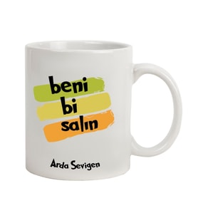 Kişiye Özel Beni Bi Salın Temalı Seramik Kupa Bardak