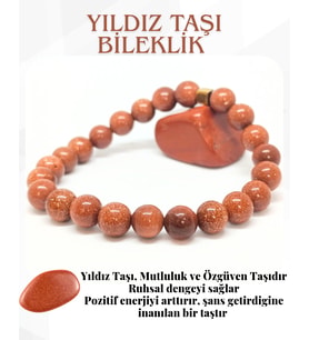 Yıldız Taşı Doğaltaş Bileklik Marron Doğaltaş