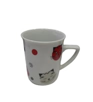 Cats By LYN Kupa Cat Pati Kafa Kırmızı Kedi 200cc Porselen Beyaz Tekli