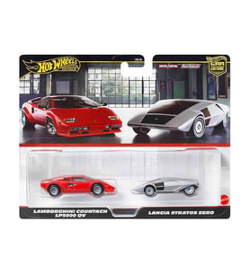 Hot Wheels Premium Lamborghini Countach LP5000 QV ve Lancia Stratos Zero 2li Set JBL02
