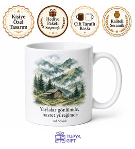 Artvinli Gurbetçiye Yayla Hasreti Kupa Bardak Artvin Hediye
