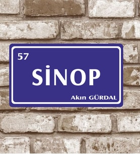 Kişiye Özel Metal Plaka Sinop 57 Retro Poster (29X15)