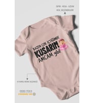 Amcaya Özel Kısa Kollu Bebek Body %100 Pamuk