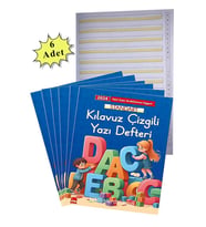 Yeni Müfradat Güzel Yazı Defteri A4 19x27 cm 24 Yaprak 6 Adet Standart Kılavuz Çizgili Yazı Defteri Satır Aralıklarına Uygun (Çok Renkli)