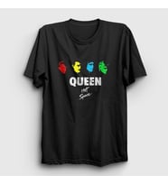 Presmono Unisex Siyah Hot Space Queen T-Shirt 101963tt