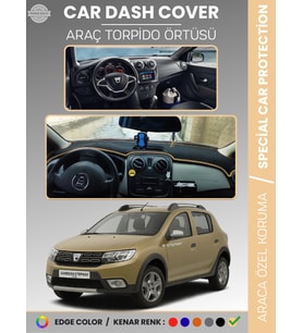 DACIA SANDERO STEPWAY (2015-2021) Torpido Örtüsü Ön Göğüs Koruma Tam Uyum Kaymaz Kolay Montaj