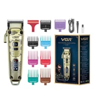 VGR V-005 Profesyonel Saç Kesme ve Tıraş Makinesi - Renkli Taraklı Tam Set!