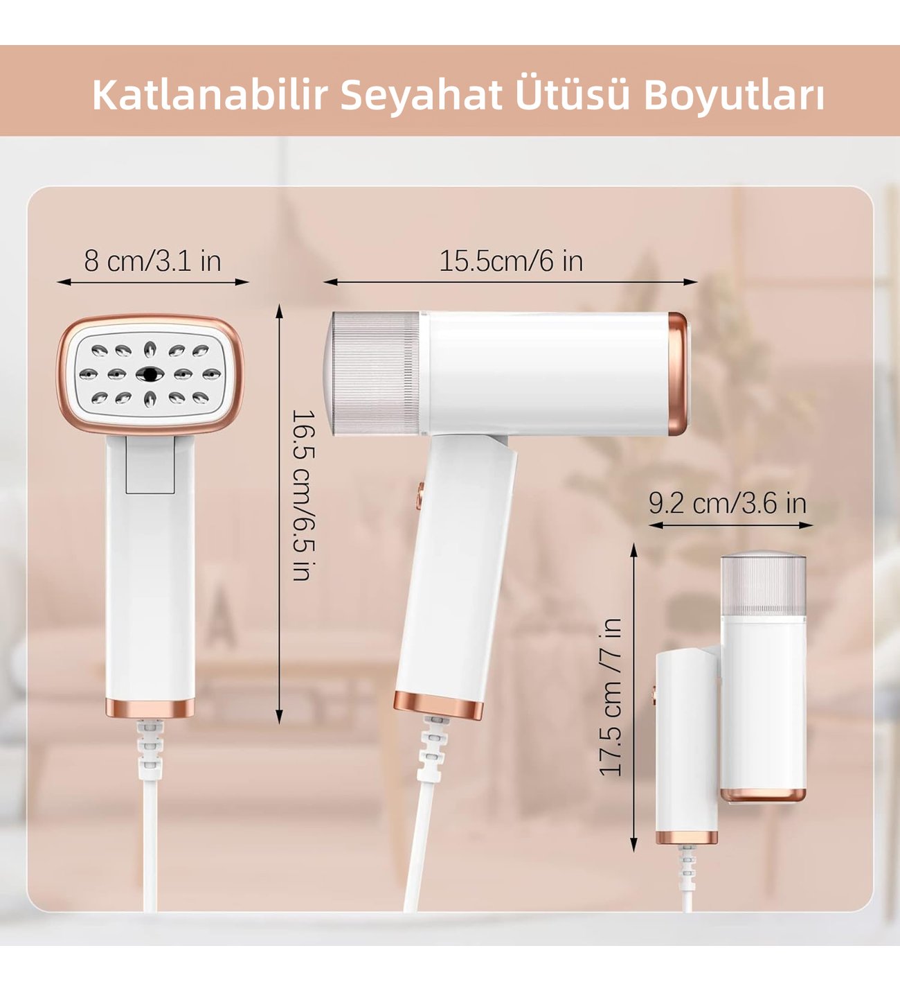Mioji Mio X20SM 1000W 18gr/dk Taşınabilir Buharlı Kırışık Giderici Ütü