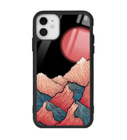 iPhone 11 Dağ Güneş Tasarımlı Glossy Telefon Kılıfı