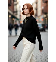Kadın Oversize Kesim Dik Yaka Reglan Kol Düz Gri Triko Kazak Kışlık Günlük Giyim İçin İdeal Seçim