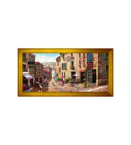 Manzara Temalı Kanvas Tablo 50 x 70 cm Gold Çerçeve