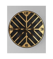 AS TASARIM LAZER Focus Serisi Modern Duvar saati 45 cm (SİYAH-GOLD)