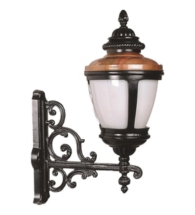 AVONNI BAP-68011-BSY-OP Kahverengi/Siyah Boyalı Dış Mekan Aydınlatma E27 Aluminyum Polikarbon Cam 42x26cm