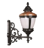 AVONNI BAP-68011-BSY-OP Kahverengi/Siyah Boyalı Dış Mekan Aydınlatma E27 Aluminyum Polikarbon Cam 42x26cm